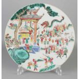 Große seltene antike chinesische Porzellanschale mit Bodenmarkierung und chinesischem