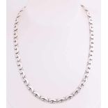 Silber Halskette, 925/000, mit Luna Link. Breite 6 mm. Länge 41,5 cm. ca. 44,5 Gramm. In guter