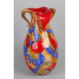 Große Vase im Murano-Stil mit Blumendekor. Blütenform. Größe: 41 cm. 21. Jahrhundert. In guter