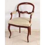 Antiker Biedermeier-Sessel aus Mahagoni. Um 1850. Abmessungen: 94 x 58 x 56 cm. In guter Kondition