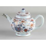 Imari-Teekanne aus chinesischem Porzellan aus dem 18. Jahrhundert mit Blumen- / Golddekor und