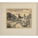 Jan Altink. 1885 - 1971. Winschoterdiep. Lithographie auf Papier. Abmessungen: H 24 x B 31 cm. I