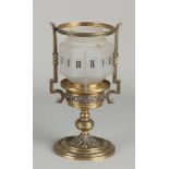 Antike französische Messing Tournant Nachtuhr für Kerzenlicht. Um 1880. Größe: 19 cm. In guter