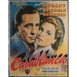 Old Warner Brothers Poster. Casablanca. Kopieren, Pixel. Kantenschaden. Abmessungen: H 88 x B 67