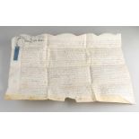 Antike englische handschriftliche Zahlungsbescheinigung. Von John Heridge. Anno 1733. Schwer zu