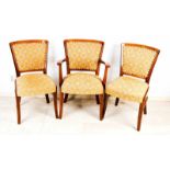 Sechs Stühle aus den 1950er Jahren mit neuer Retro-Polsterung. Buchenholz. Dänischer Stil. Grö