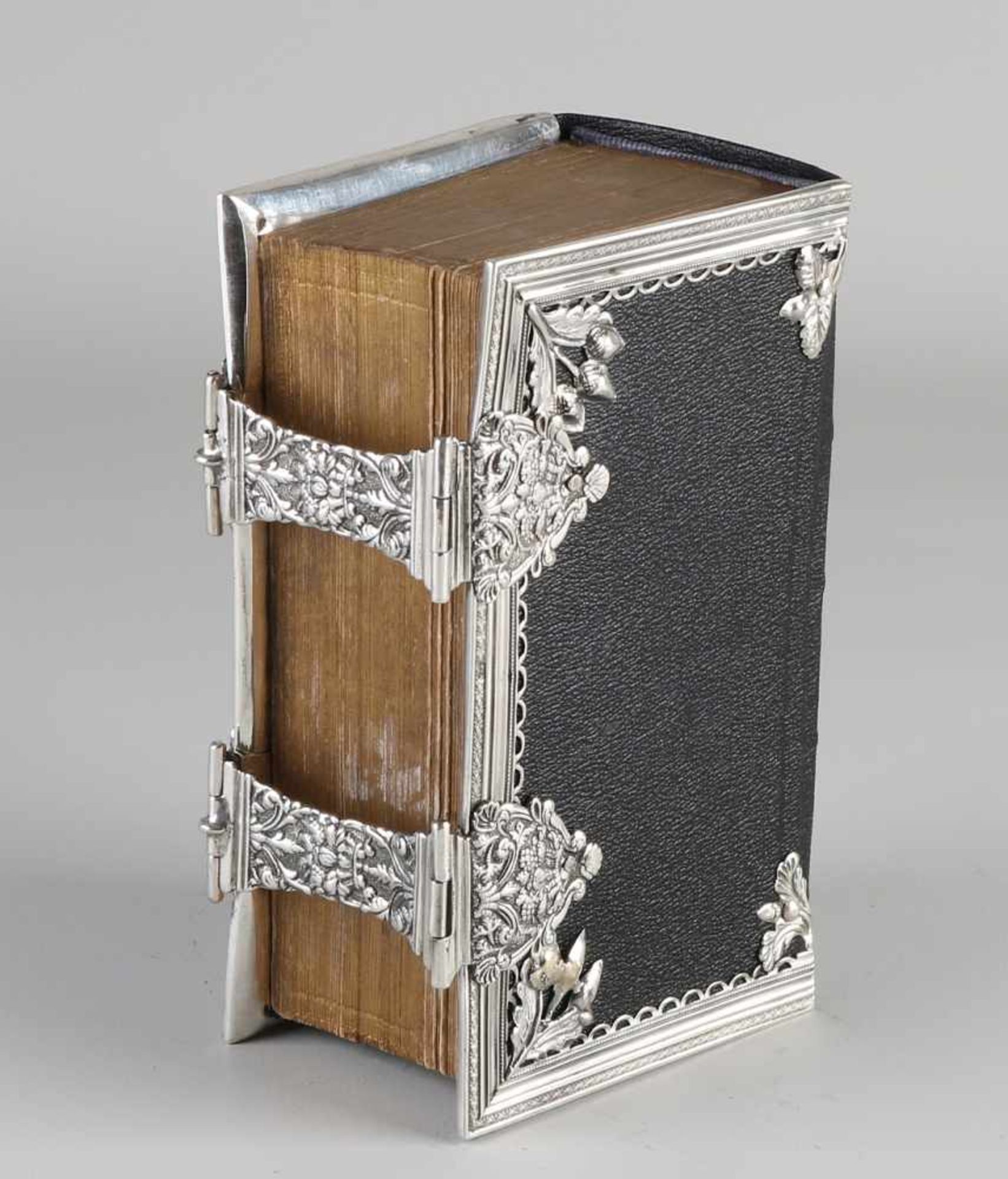 Statenbijbel mit Besteck, 833/000, Bibel mit dem alten und dem neuen Testament, mit silberner