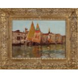 Joseph Fèlix Bouchor. 1853 - 1937. Französische Schule. Titel: Les peotles de Chioggia. Öl auf