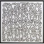 Keith Haring. Nein. 32/200. Mögliche Betonung. Figuren Darstellung. Lithographie auf Papier.