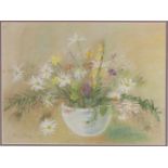 Germ de Jong, 1938. 1886 - 1967. Vase mit Blumen. Pastell auf Papier. Abmessungen: H 30 x B 40 cm.
