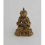 Miniatur-Buddha, antiker Bronze-Buddha, 28x39mm. ungefähr 28 Gramm. In guter Kondition