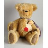 Deutscher Brüder Hermann Spielzeug Teddybär mit Zertifikat. Nein. 186/2000. Mohair. Größe: 4