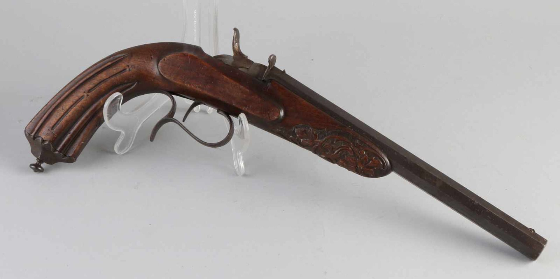 Achteckige Laufpistole aus dem frühen 19. Jahrhundert. Unterzeichnet. CL White, Büchsenmacher vo