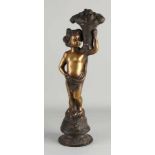 Bronze Bacchus. Zweite Hälfte des 20. Jahrhunderts. Abmessungen: H 45 cm. In guter Kondition.