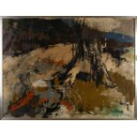 Fedde de Jong. 1915 - 1977. Abstrakte Komposition. Öl auf Leinen. Abmessungen: H 85x B 120 cm.