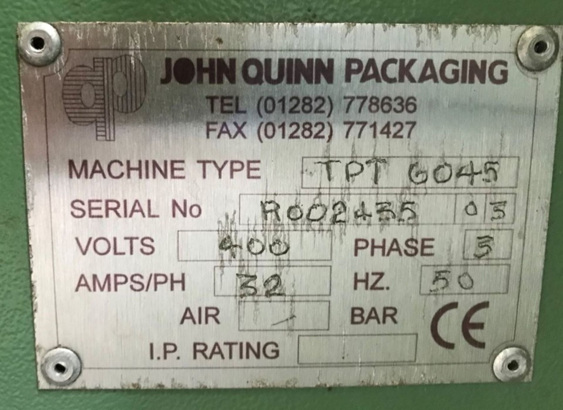 EDL JOHN QUINN SLEEVE SEALER AND TUNNEL - Bild 14 aus 14