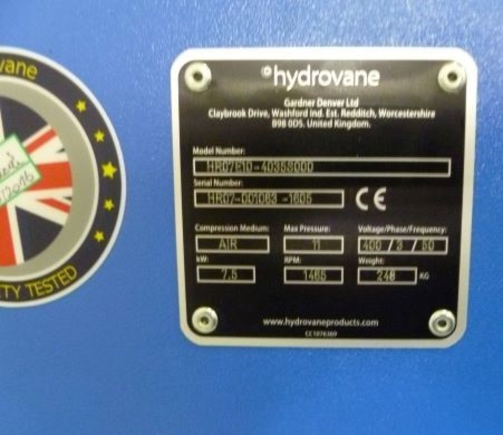 HYDROVANE COMPRESSOR - Image 3 of 3