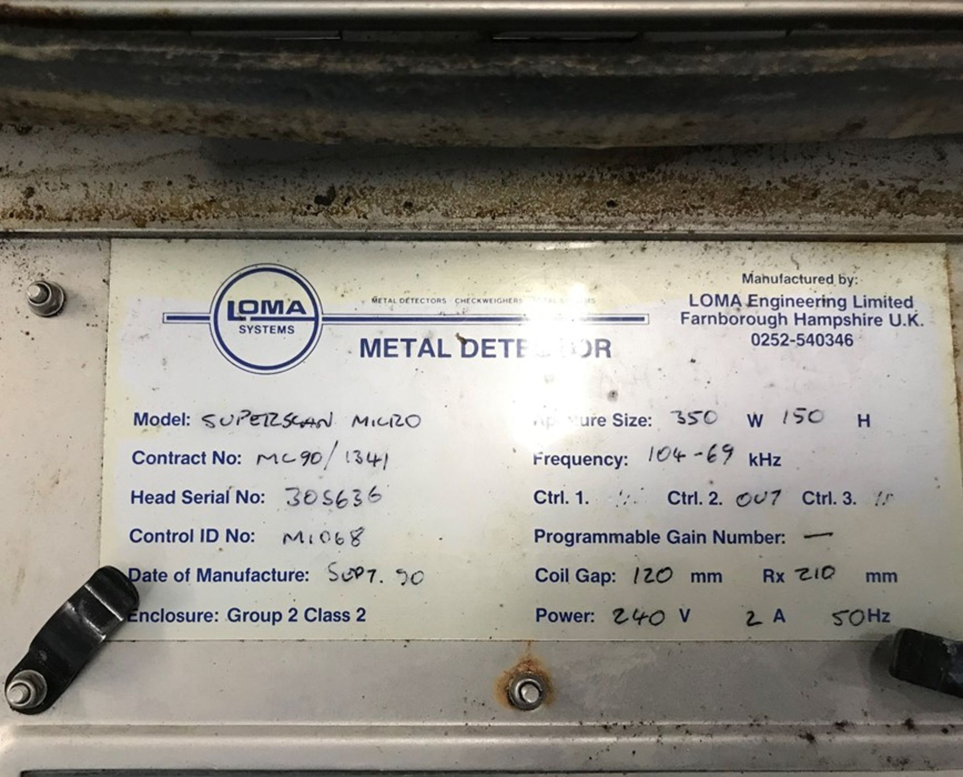 LOMA METAL DETECTOR - Image 10 of 10