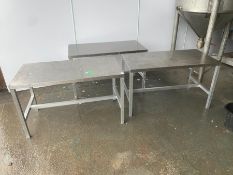 3 x STAINLESS STEEL TABLES