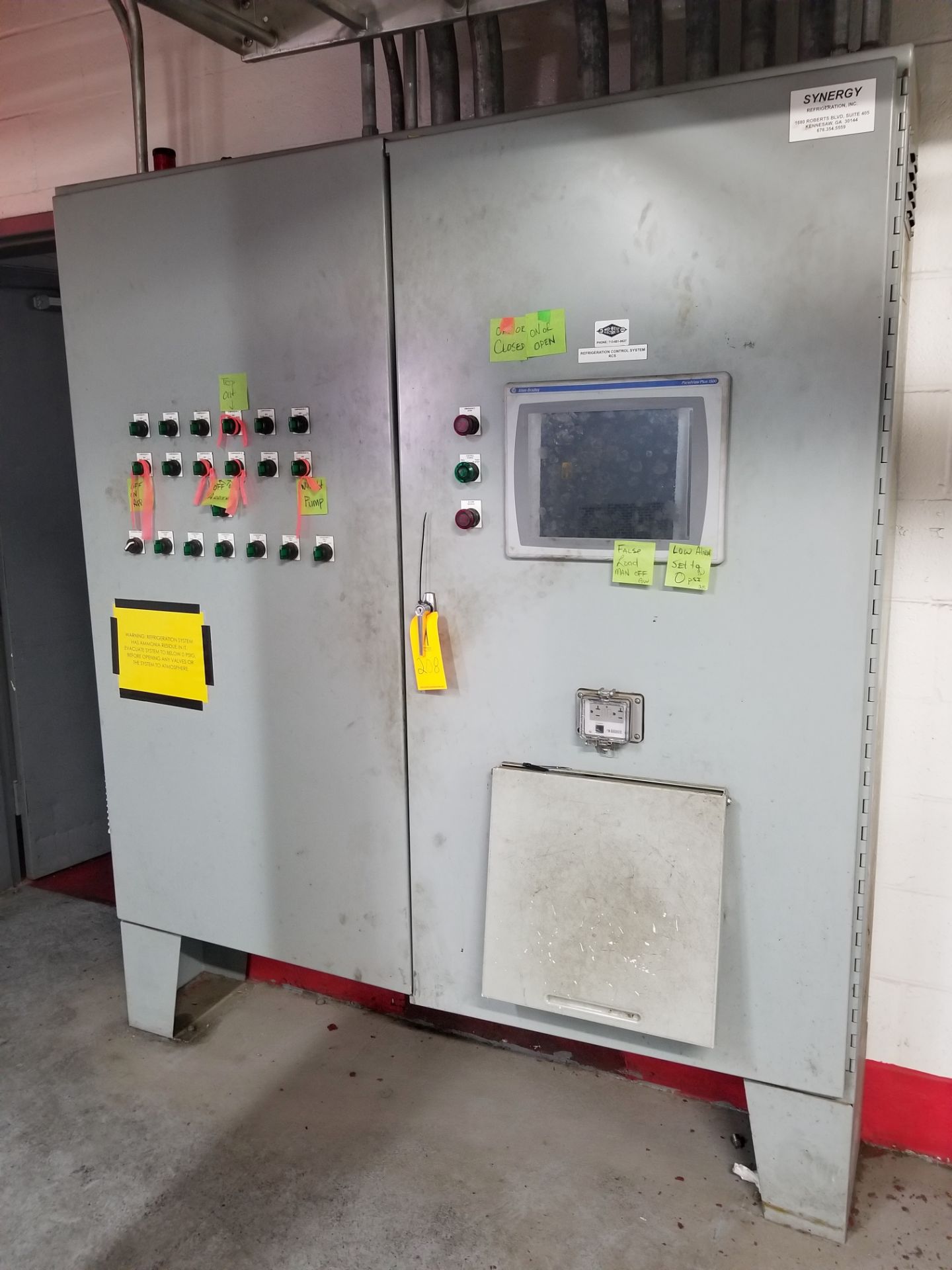 Synergy Refrigeration 2 Door Ammonia Room Control Panel