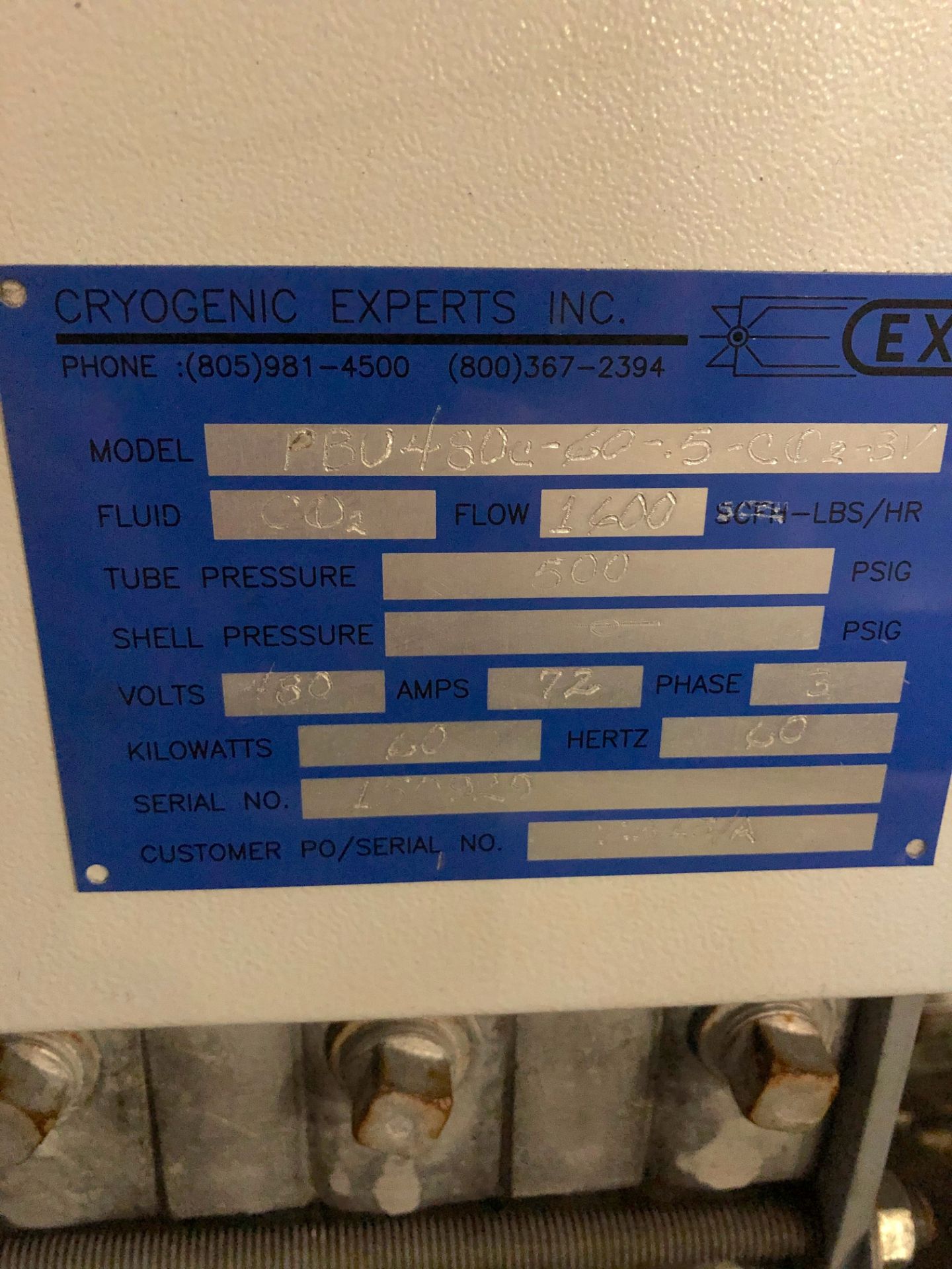 Cryogenic Experts CO2 Trim Heater - Image 3 of 3