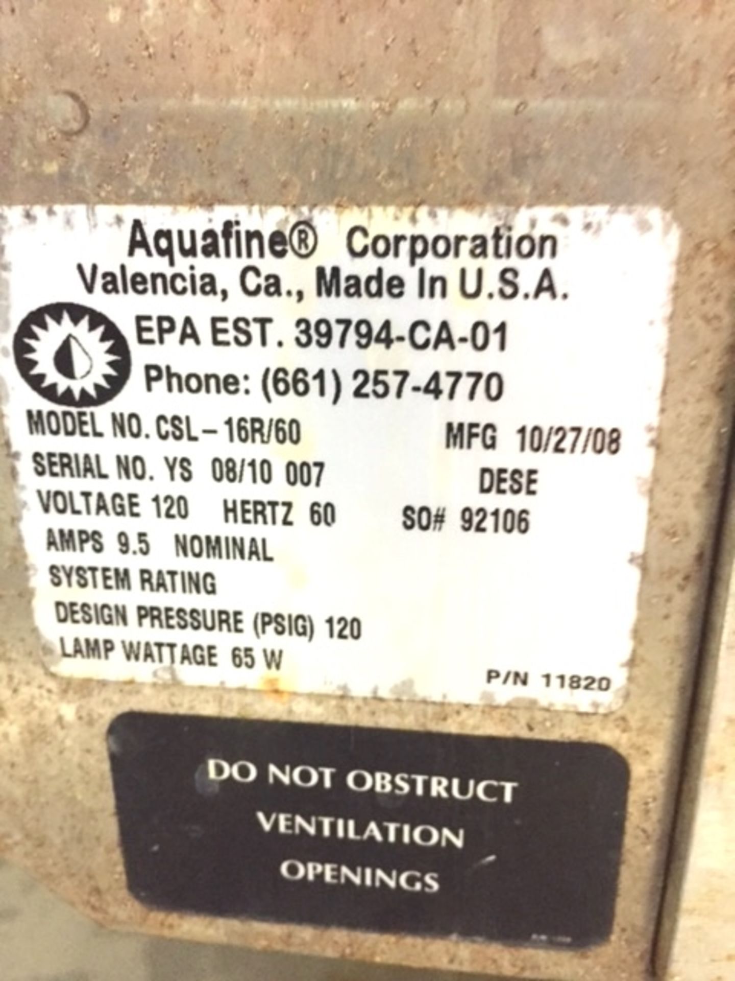 Aquafine UV Light - Image 2 of 5