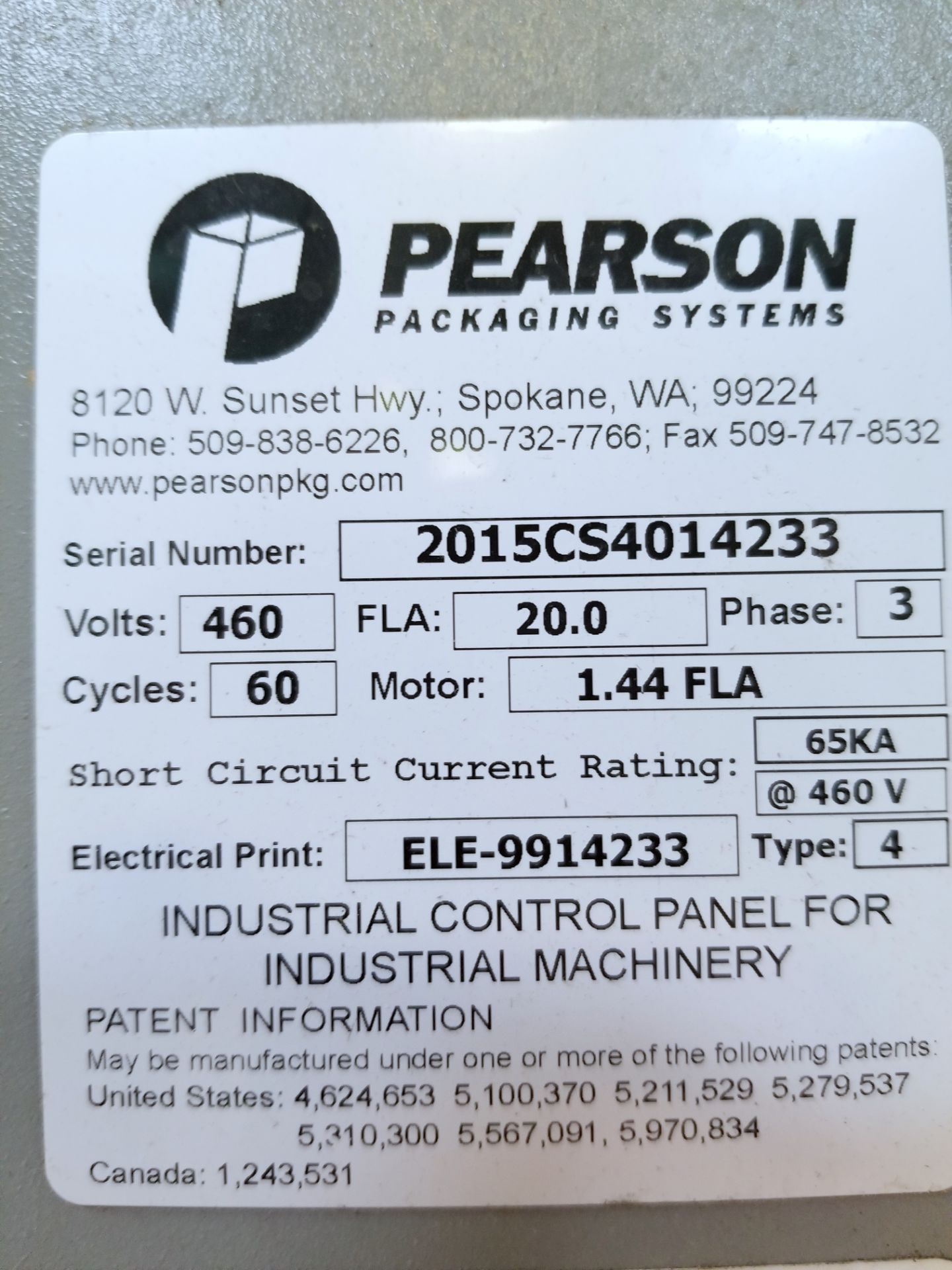 2015 Pearson CS40 Case Sealer - Image 3 of 11