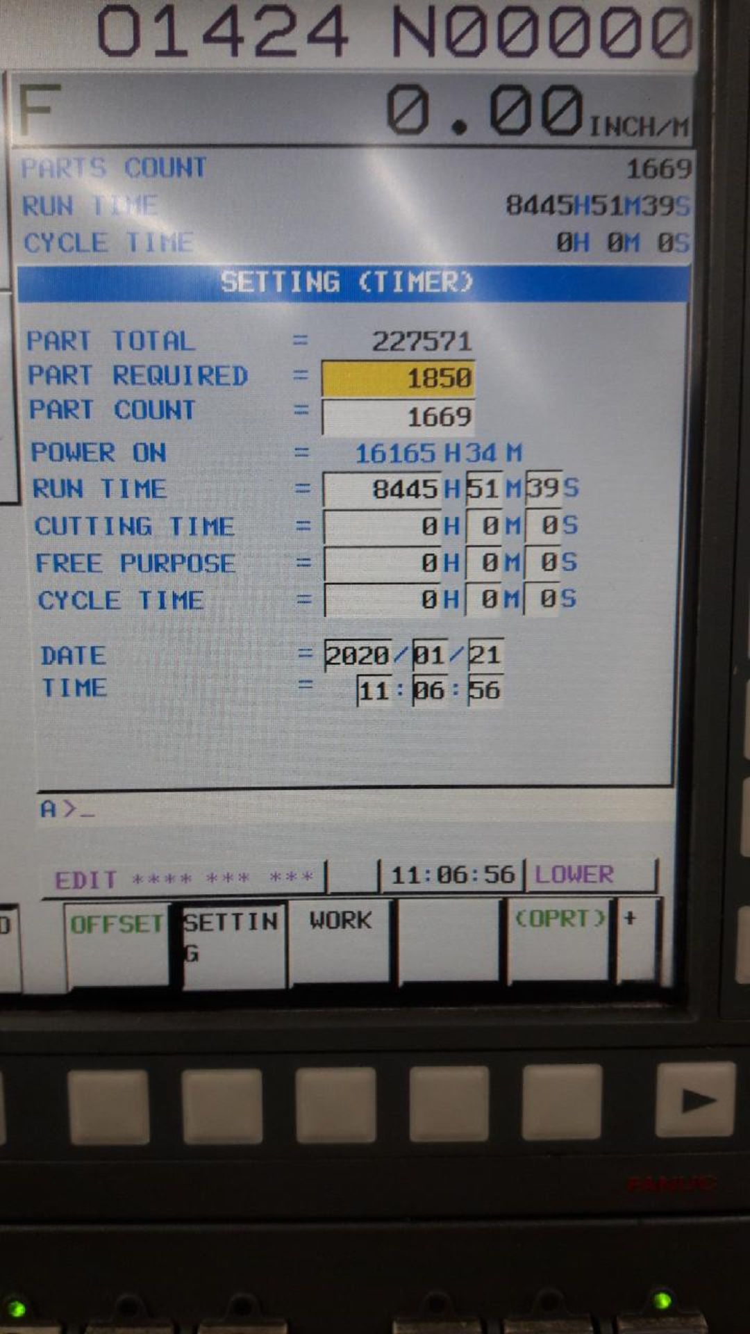 2011 NAKAMURA TOME WY-250MMYY CNC TURNING CENTER, 10" CHUCK, 2.5" BAR CAPACITY, FANUC 31IT CNC CONTR - Image 7 of 9