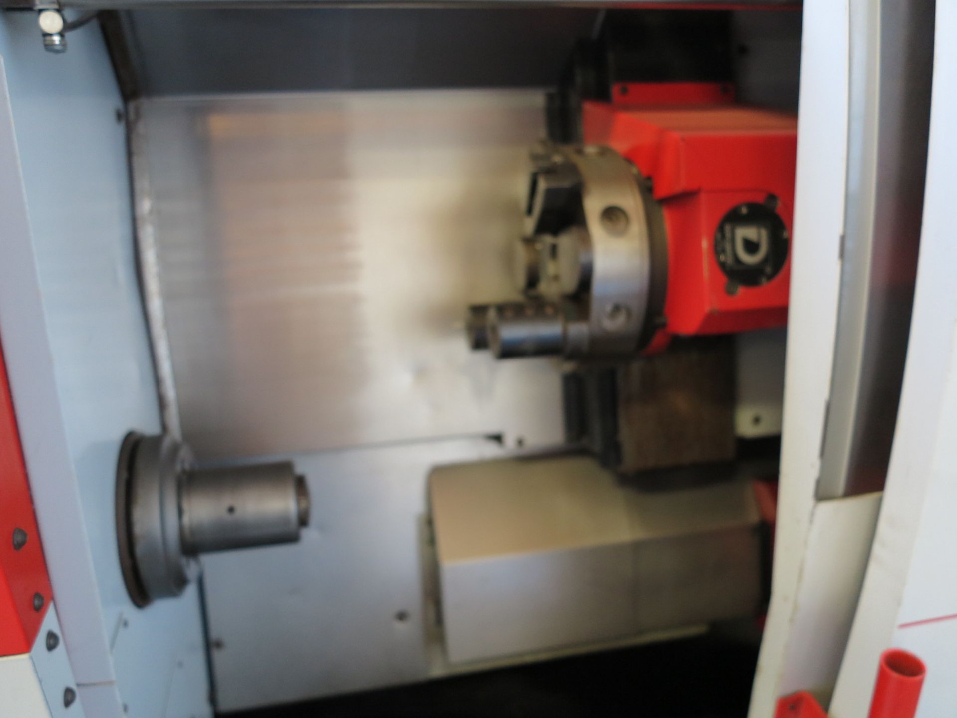 8.7" X 20.1" EMCO 345 CNC TURNING LATHE (GREAT CONDITION), FANUC 21T CNC CONTROL, 3J COLLET CHUCK, - Image 4 of 5