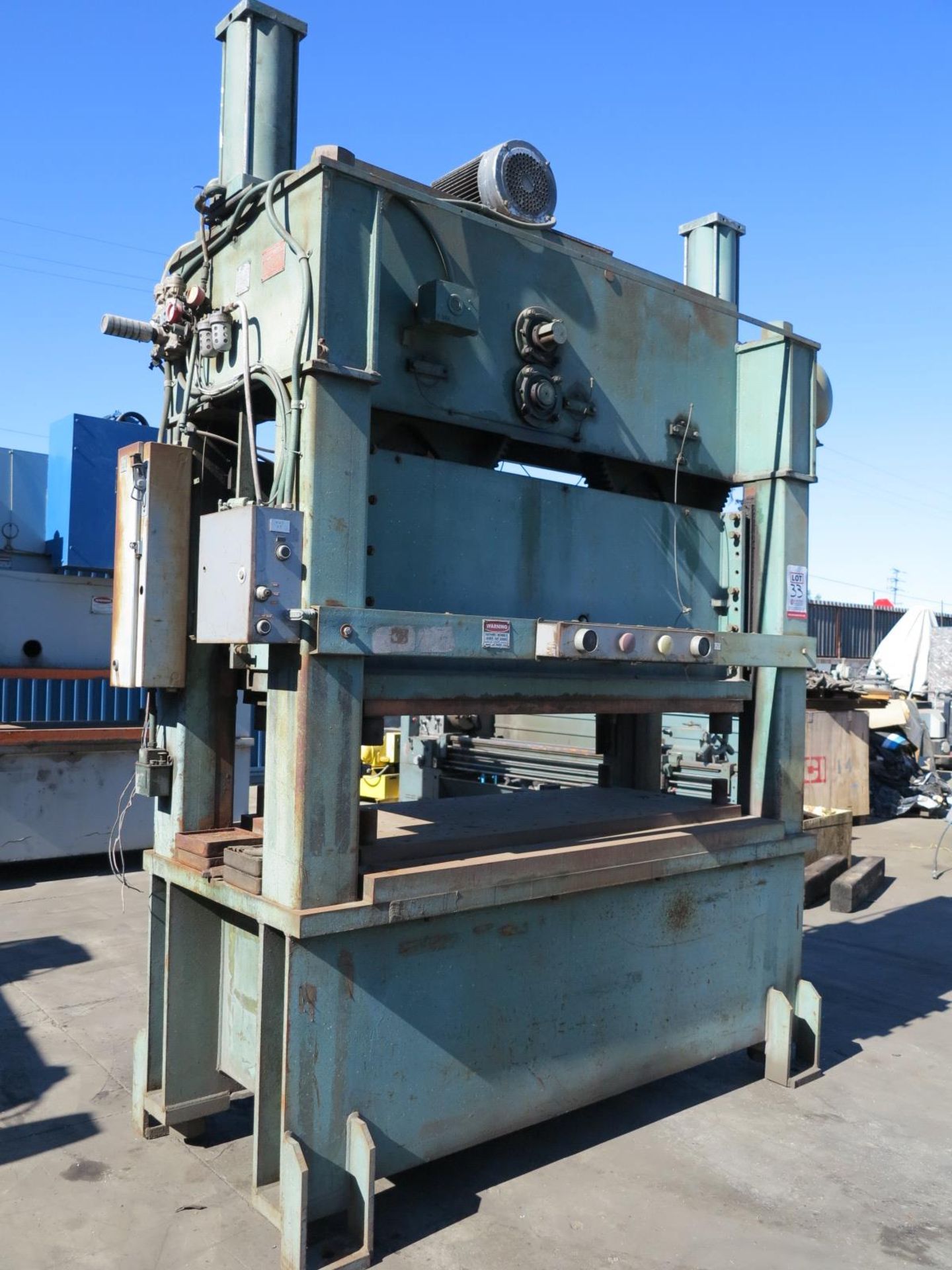 175 TON X 6" HEIM STRAIGHT SIDE PRESS, MODEL 175-42-78, BIJUR AUTOMATIC LUBRICATION SYSTEM, DUAL AIR - Image 2 of 4