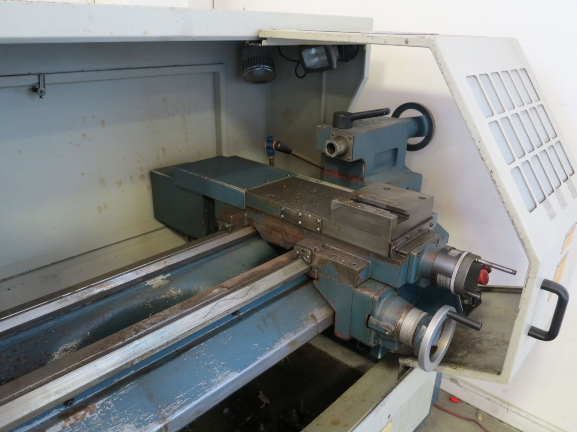 16.5" X 40" BRIDGEPORT ROMI EZ PATH CNC LATHE, COOLANT SYSTEM, SPINDLE NOSE 2", YEAR 1995 (LOCATION: - Image 4 of 4