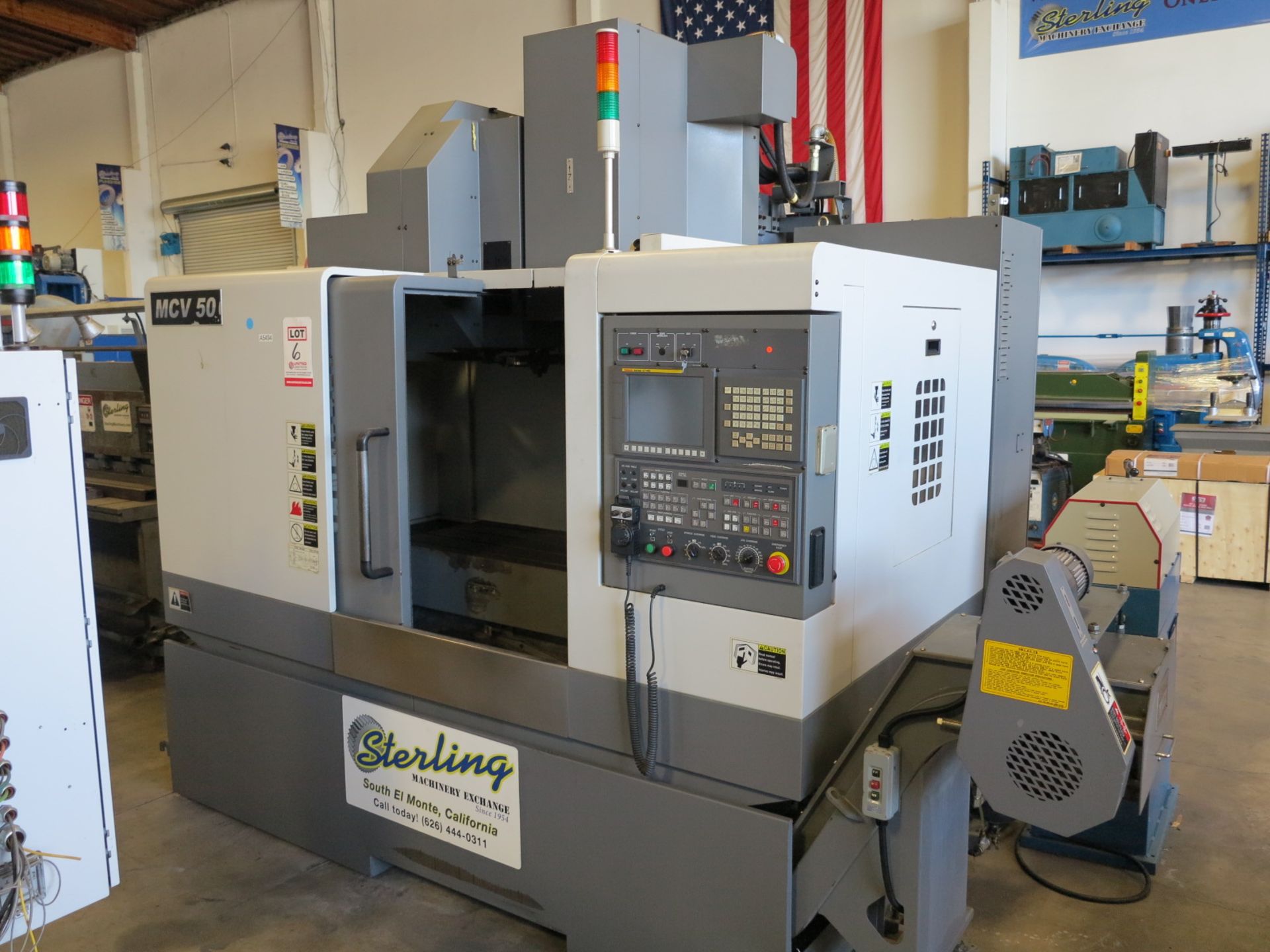 40" X 20" X 20" SAMSUNG VERTICAL MACHINING CENTER, MODEL MCV-50, 6800 HRS RUN TIME - Image 5 of 11