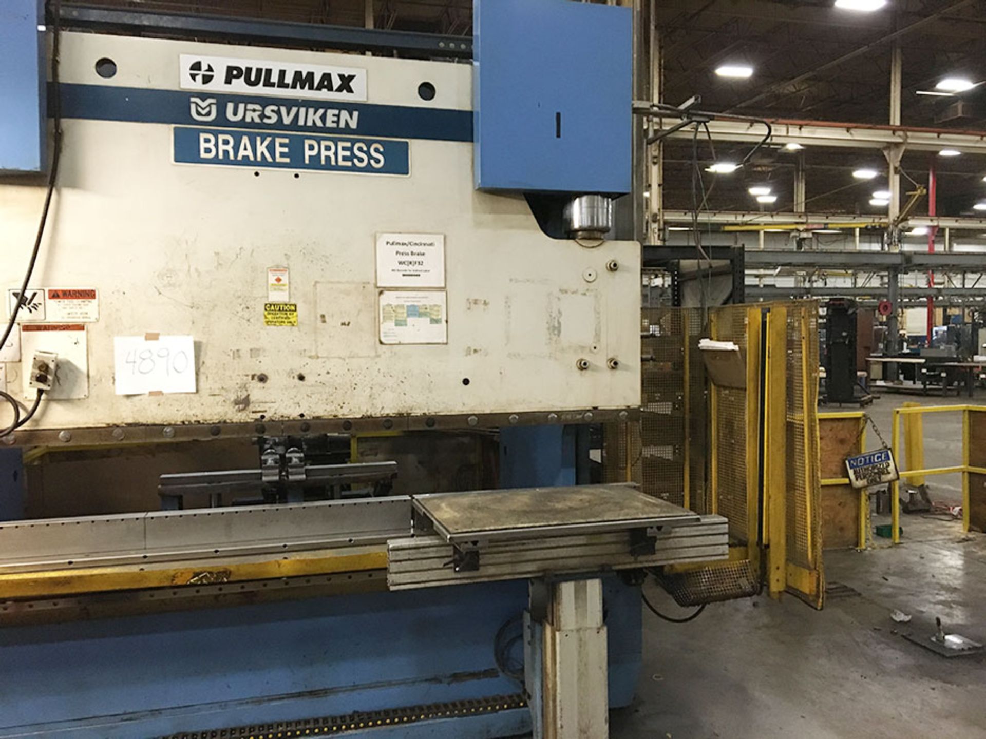 250 TON X 10' PULLMAX OPTIMA CNC HYDRAULIC PRESS BRAKE, MODEL 250.3.1/2.55, CYBELEC MODEVA 10S 6- - Image 13 of 37