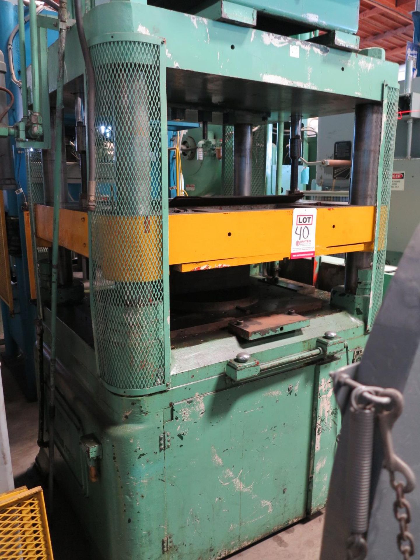175 TON COLUMBUS INDUSTRIES MODEL TRIMMER 4 POST HYDRAULIC TRIM PRESS, MODEL TRIMMER, 4 WAY CAN - Image 2 of 3
