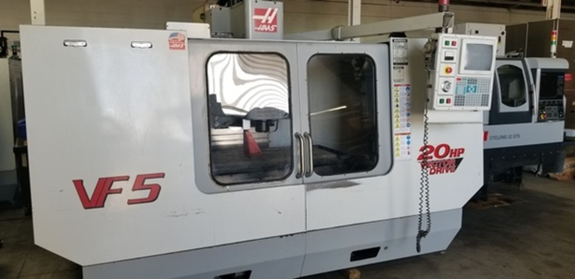 2000 HAAS VF-5 CNC VERTICAL MACHINING CENTER, X: 50", Y: 26", Z: 25", EQUIPPED WITH: COORDINATE ROTA