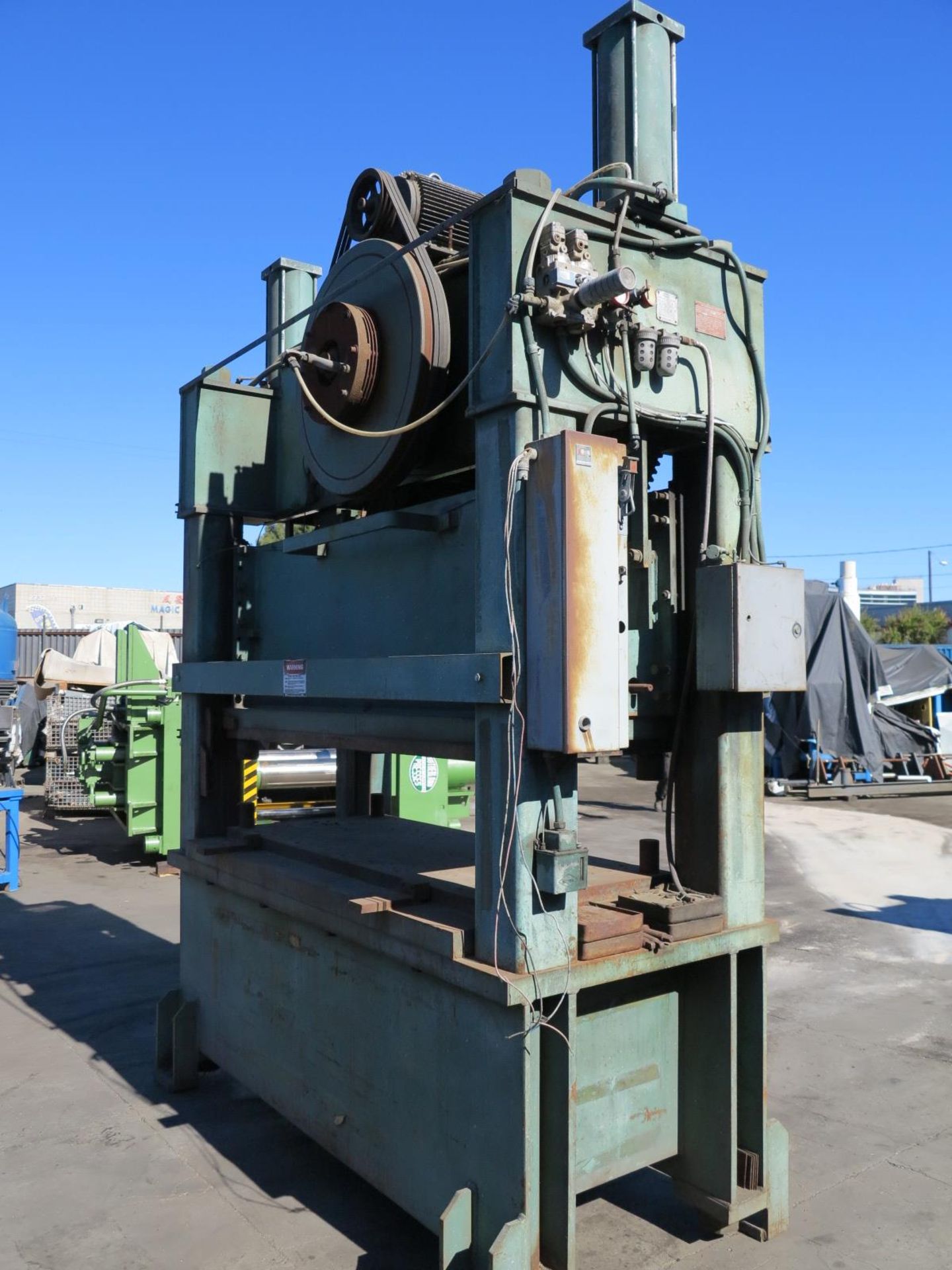 175 TON X 6" HEIM STRAIGHT SIDE PRESS, MODEL 175-42-78, BIJUR AUTOMATIC LUBRICATION SYSTEM, DUAL AIR - Image 3 of 4