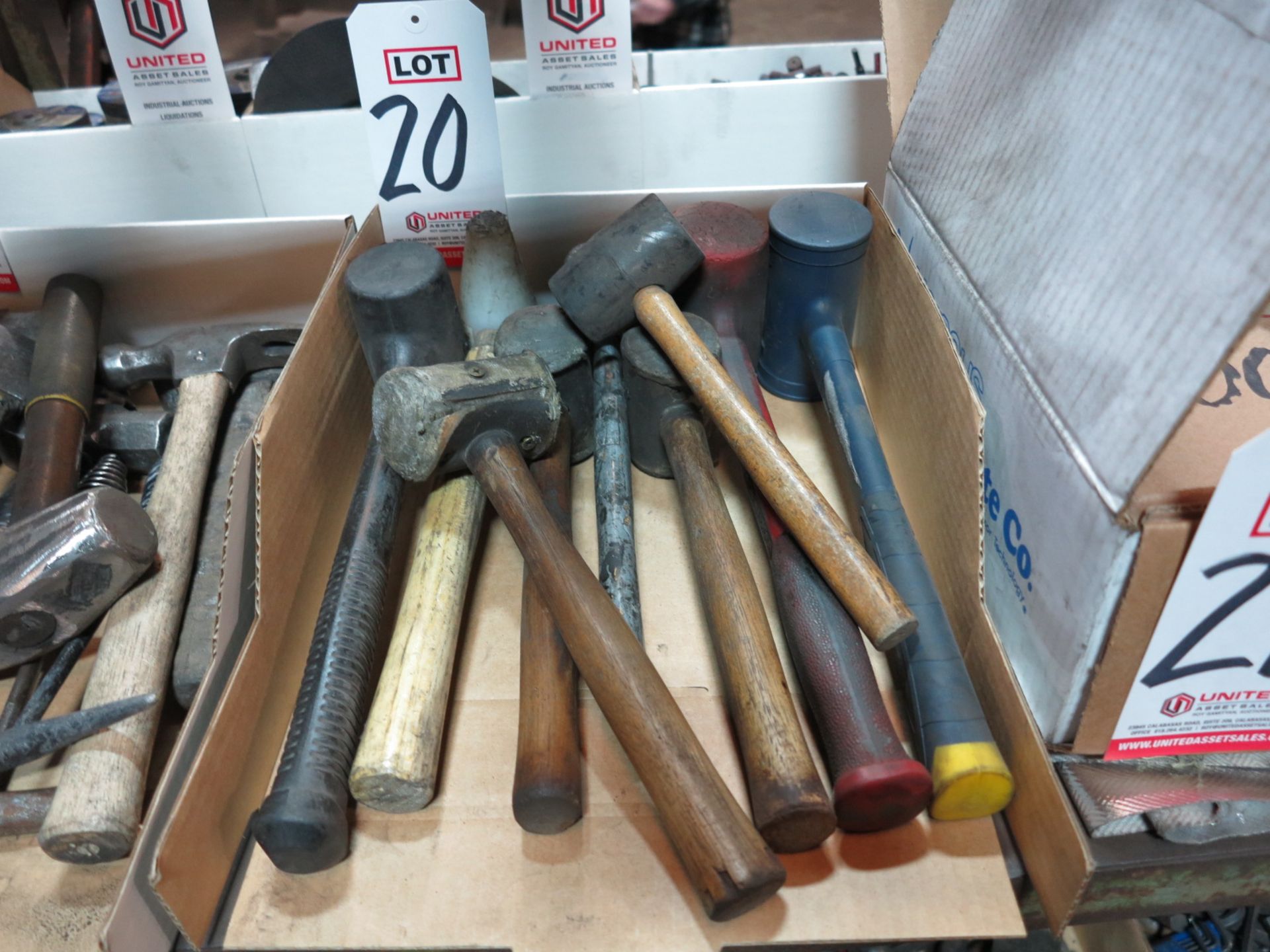 LOT - ASSORTED RUBBER HAMMERS