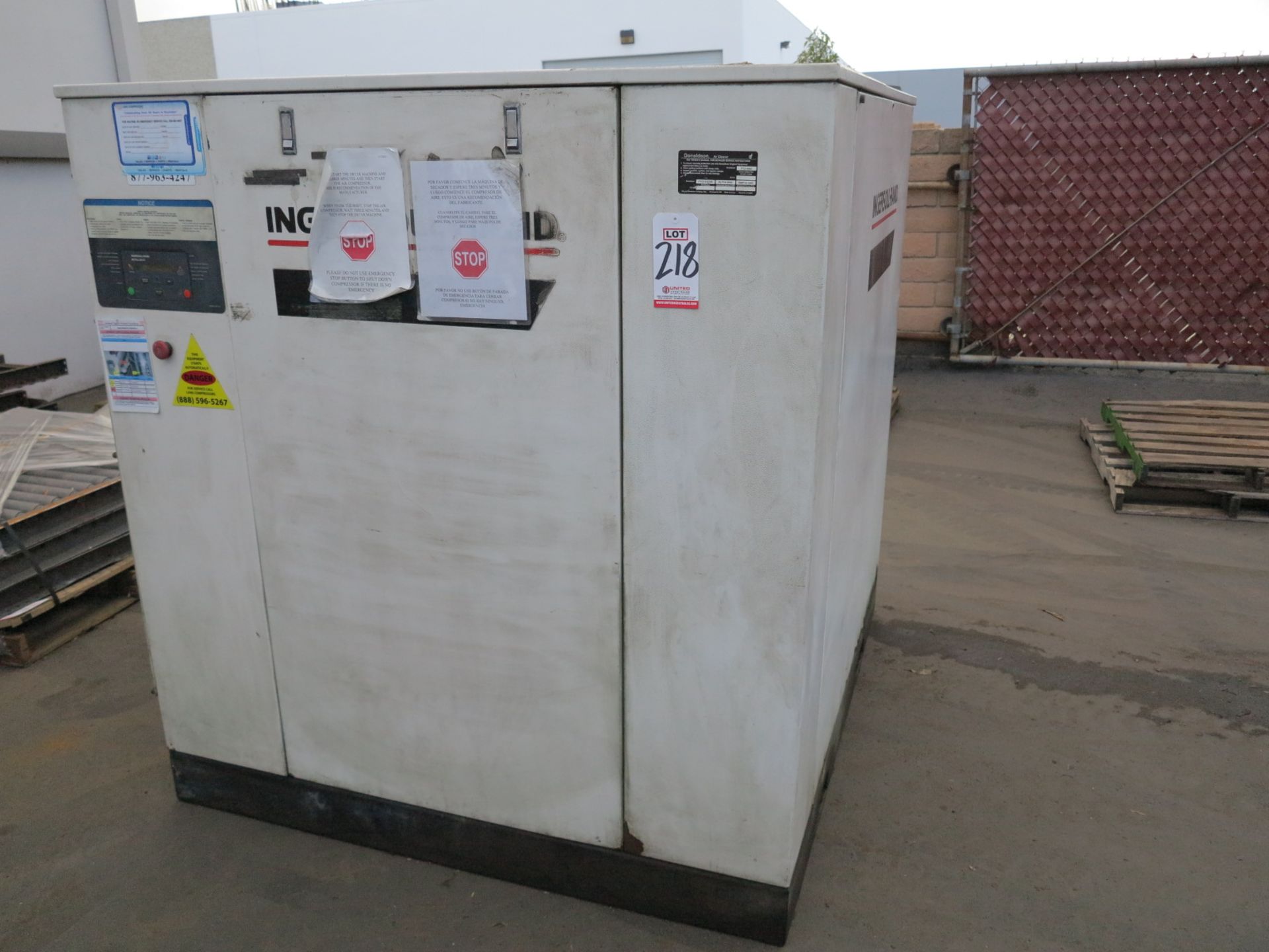 INGERSOLL-RAND 60 HP AIR COMPRESSOR, MODEL SSR-EPE50, S/N CA1716U00283, 460 V