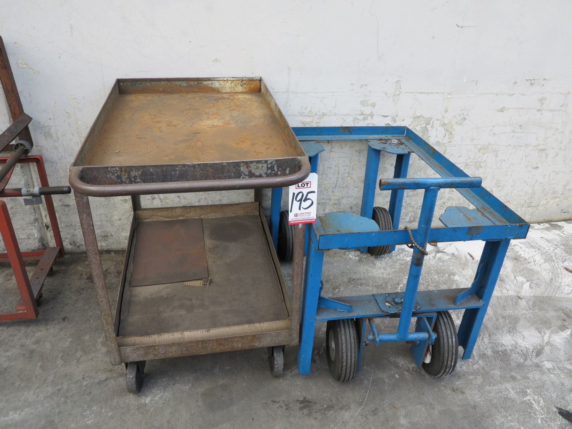 LOT - (2) MISC SHOP CARTS