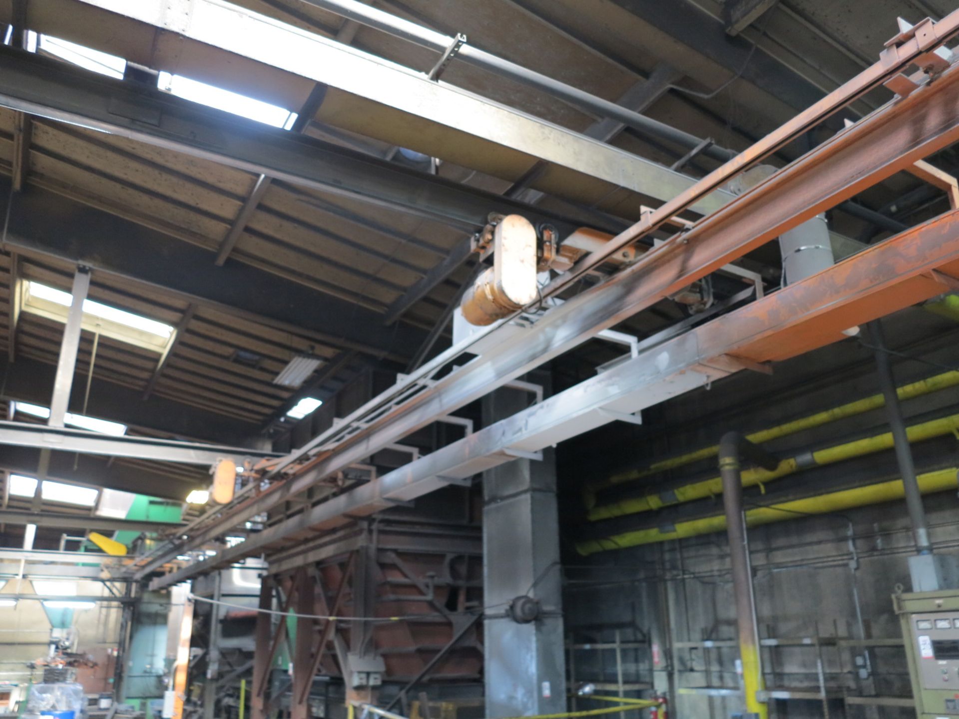 OVERHEAD CRANE SYSTEM W/ DUST COLLECTION/EXHAUST SYSTEM, APPROX. 120' SPAN, TRAVELS APPROX. 45' - Image 2 of 6