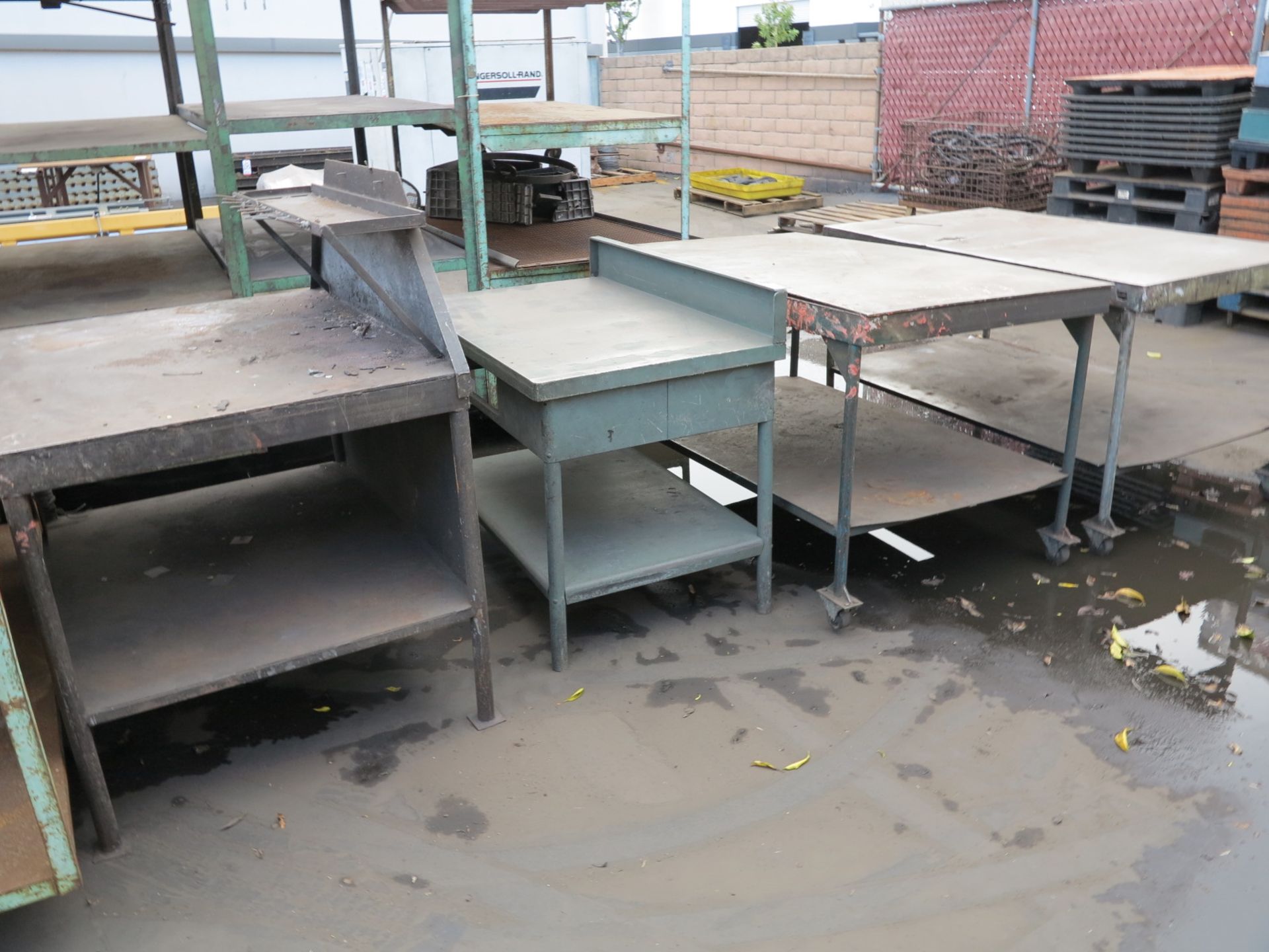 LOT - (4) STEEL SHOP CARTS AND (2) STEEL BENCHES - Image 2 of 2