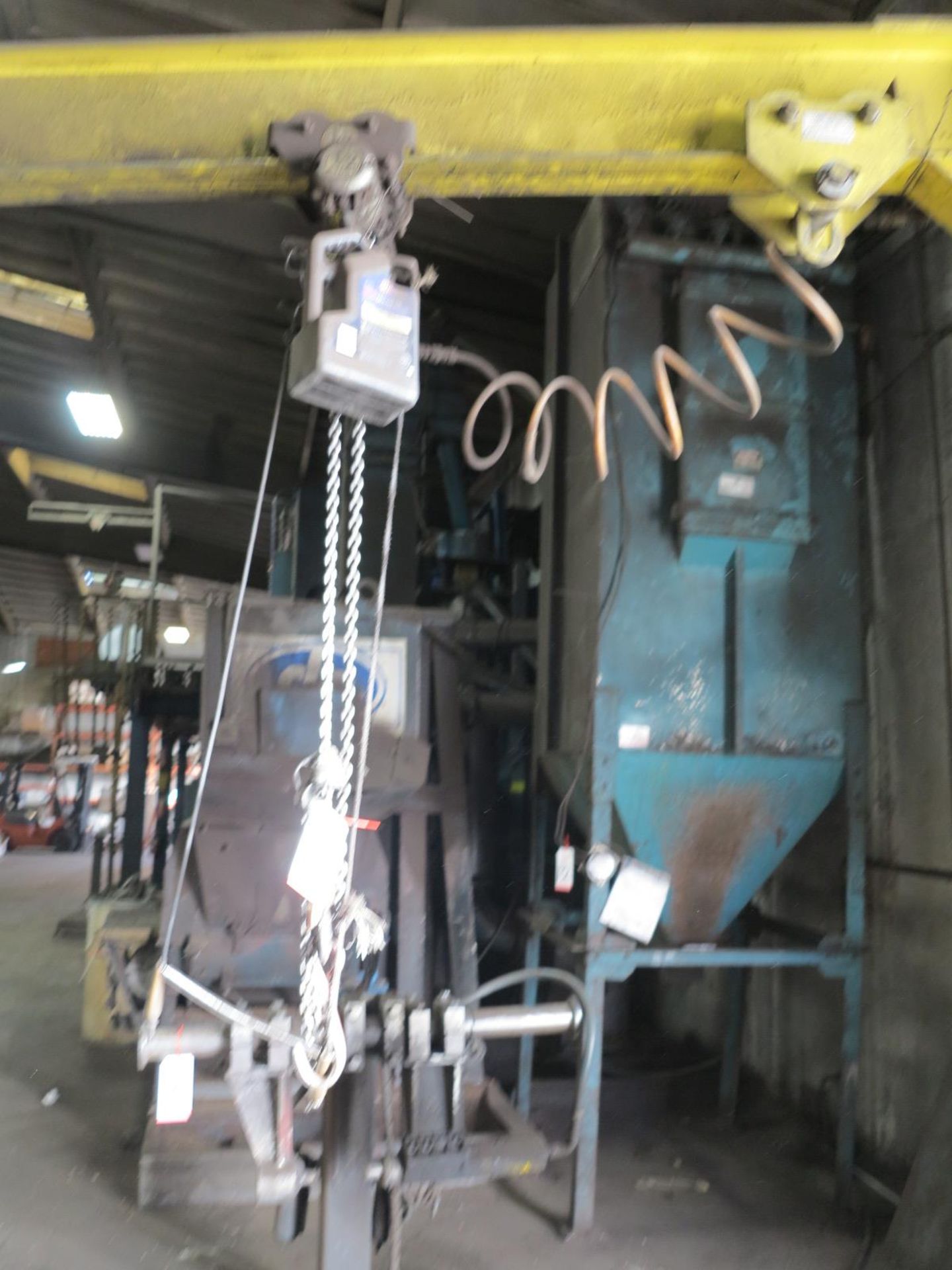 FLOOR JIB, 180 DEGREE SWING, 10' REACH, W/ 1/2-TON AIR HOIST - Image 2 of 2