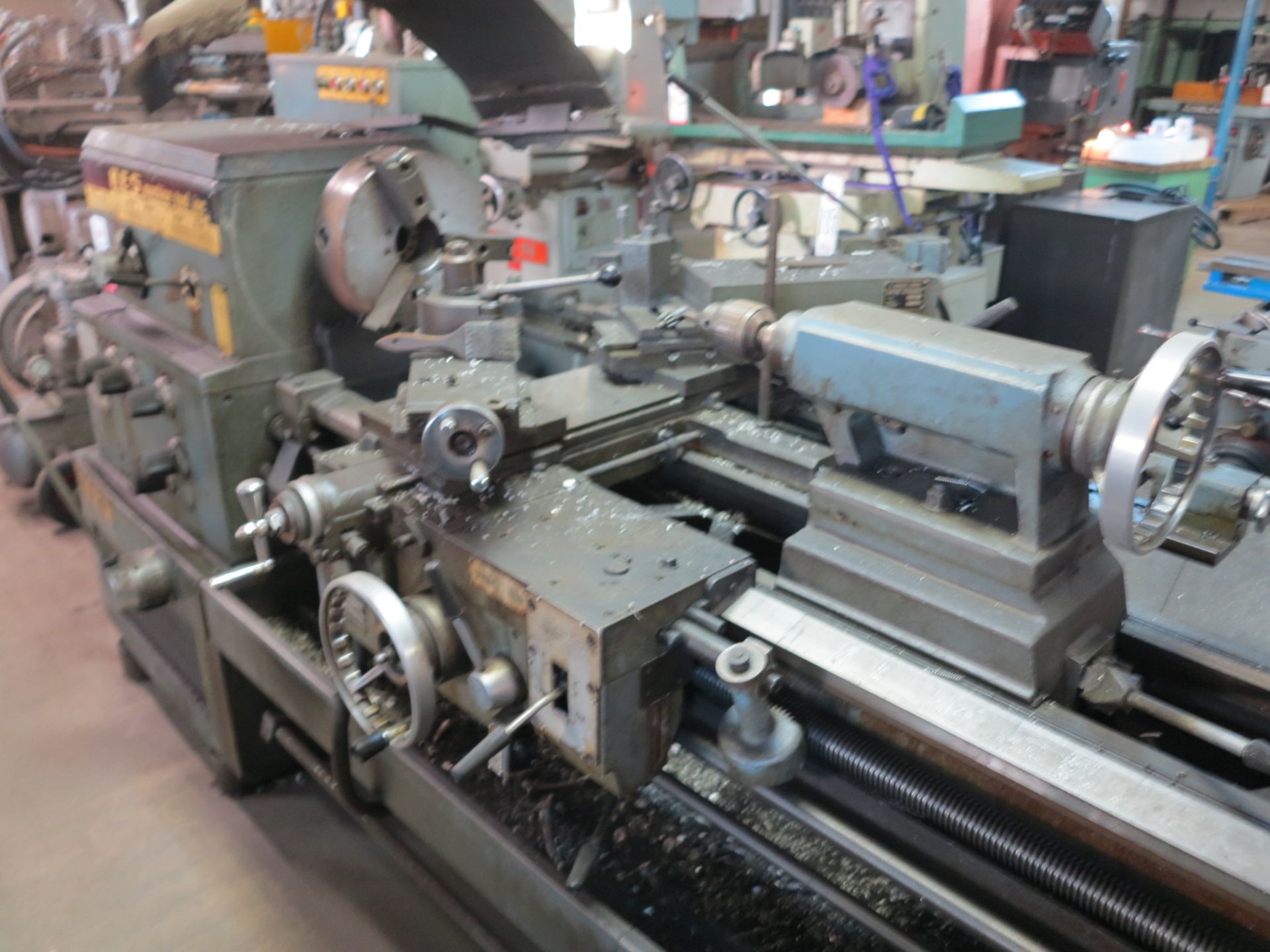 H.E.S. MODEL 20 GAP BED LATHE, 20" X 60" CC, 28" SWING OVER GAP, 12" 3-JAW SELF-CENTERING CHUCK, - Image 4 of 4