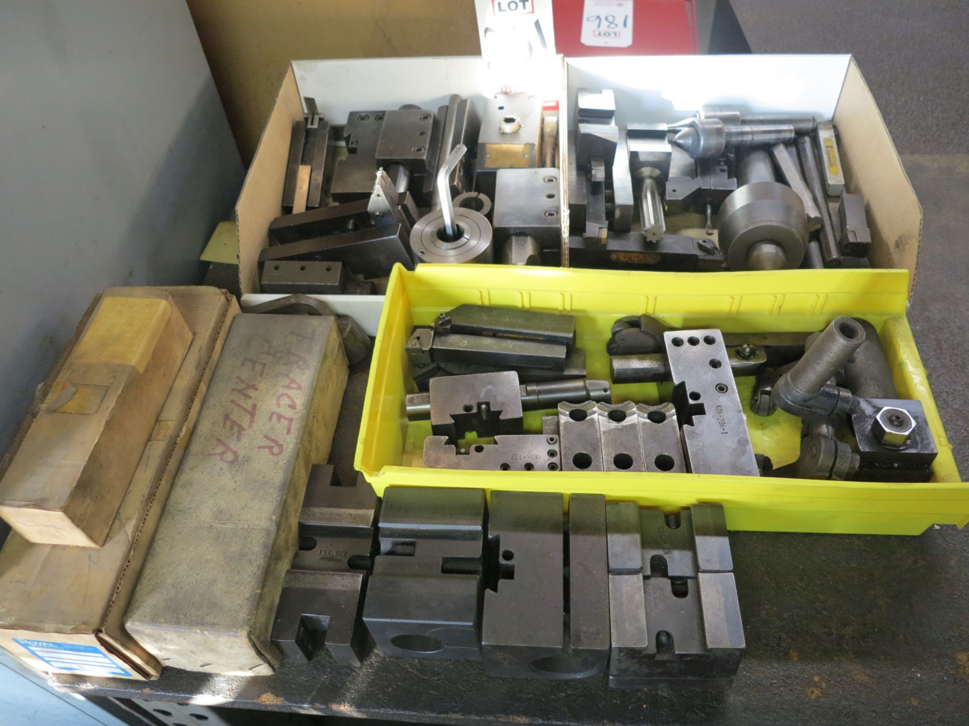 LOT - LATHE TOOLING, CENTERS, TOOL HOLDERS, ETC.