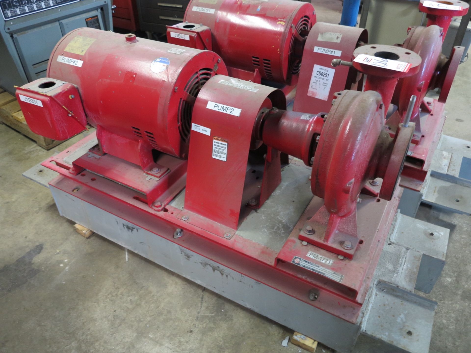 BELL & GOSSETT 1510 PUMP, MODEL 3E 9.250 BF, S/N 2114229, IDENT. NO. E89, 321 GPM, 100 HP, 230/460V,