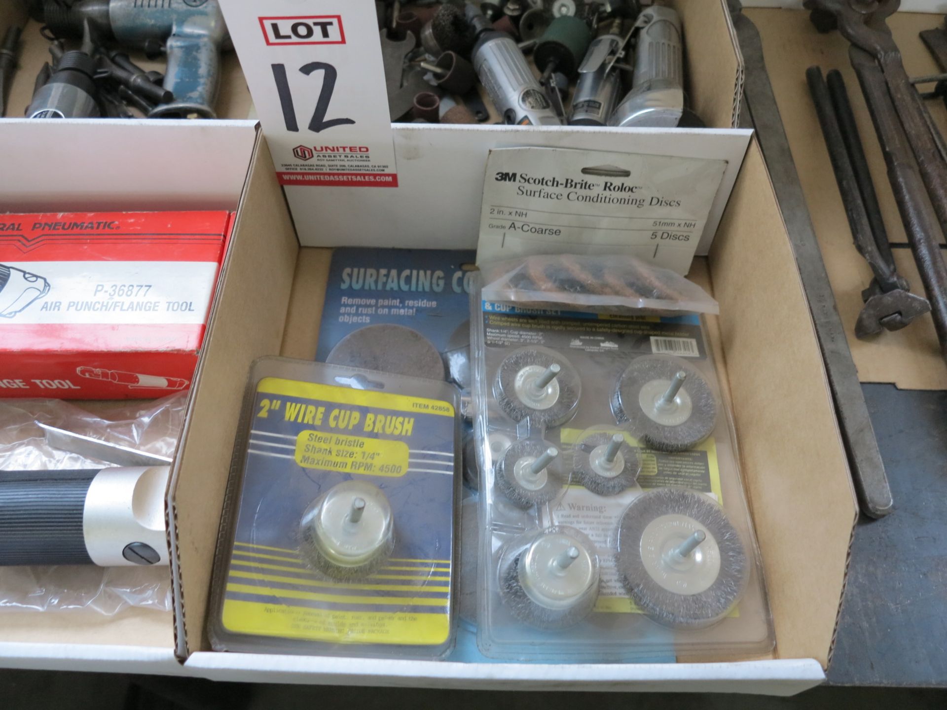 LOT - ASSORTED WIRE WHEELS AND OTHER ABRASIVES