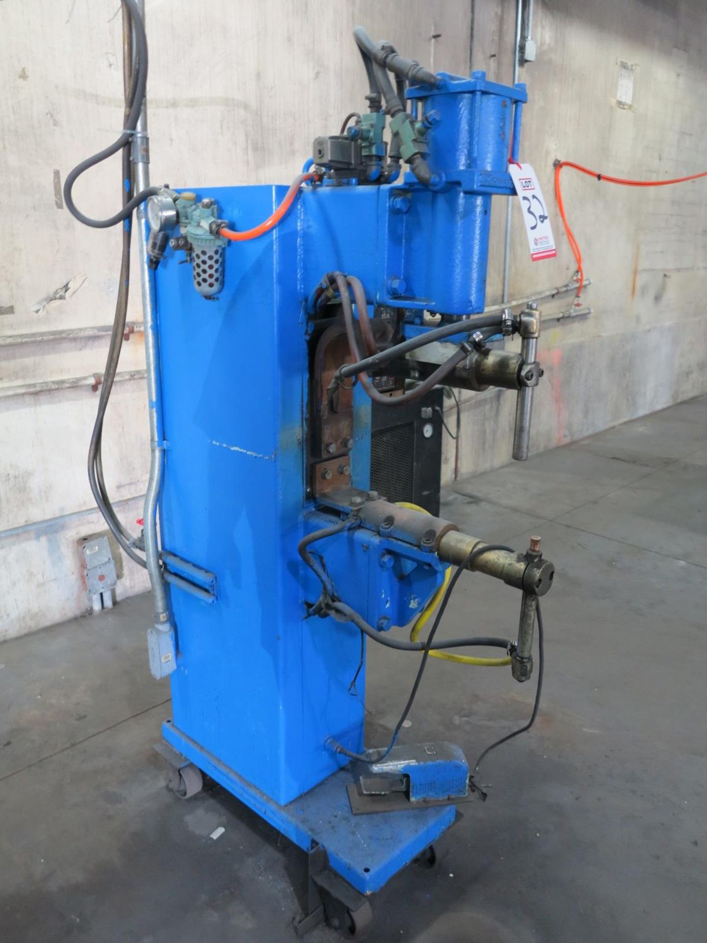 KIMURA SPOT WELDER, SW508SA, 50 KVA X 16", S/N 54793, FOOT PEDAL