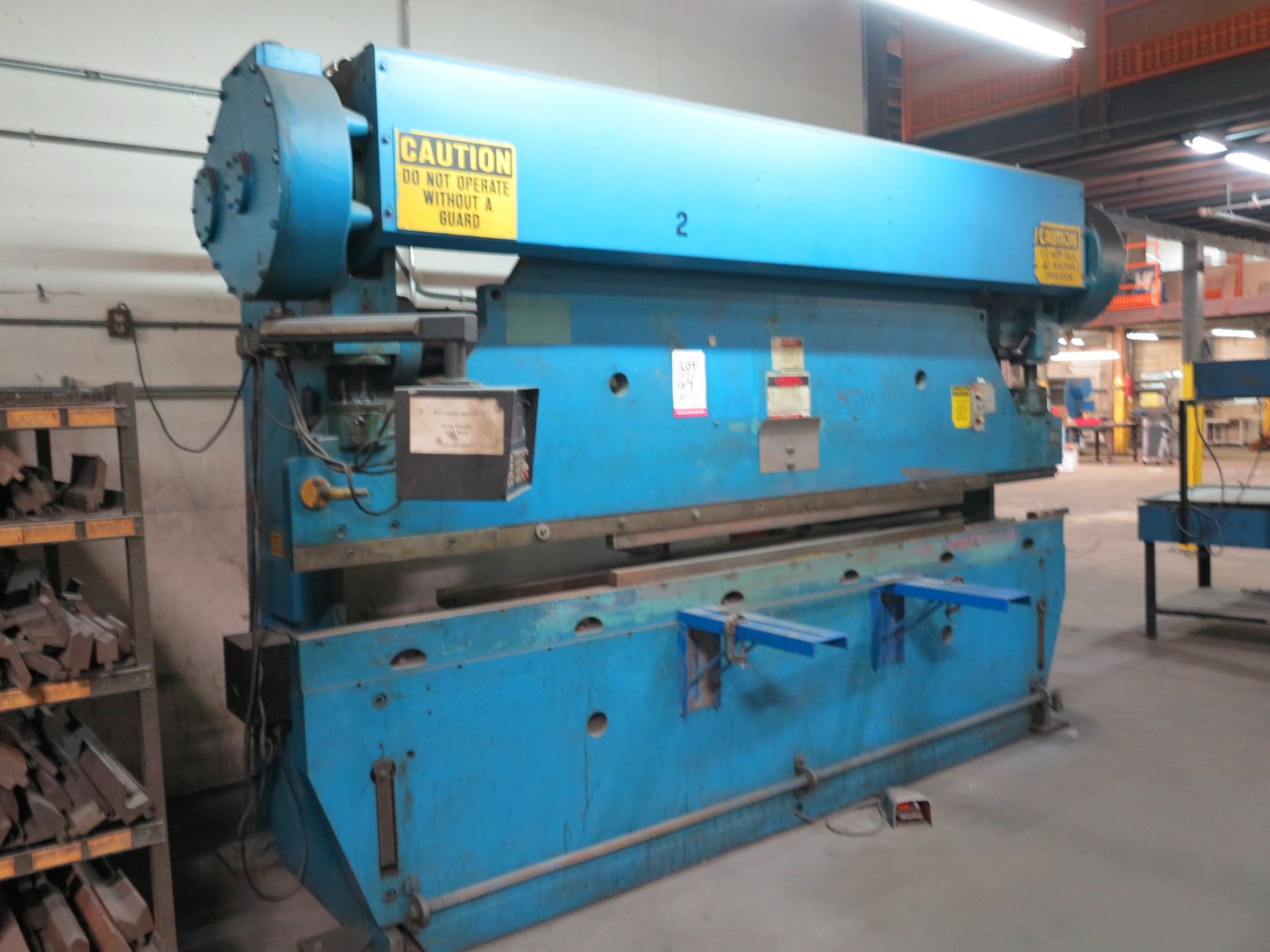 12' MECHANICAL PRESS BRAKE, 3" STROKE, 4" ADJUSTMENT, 12" DIE MOTORIZED RAM, DIE RAIL, DRC CNC - Image 4 of 5