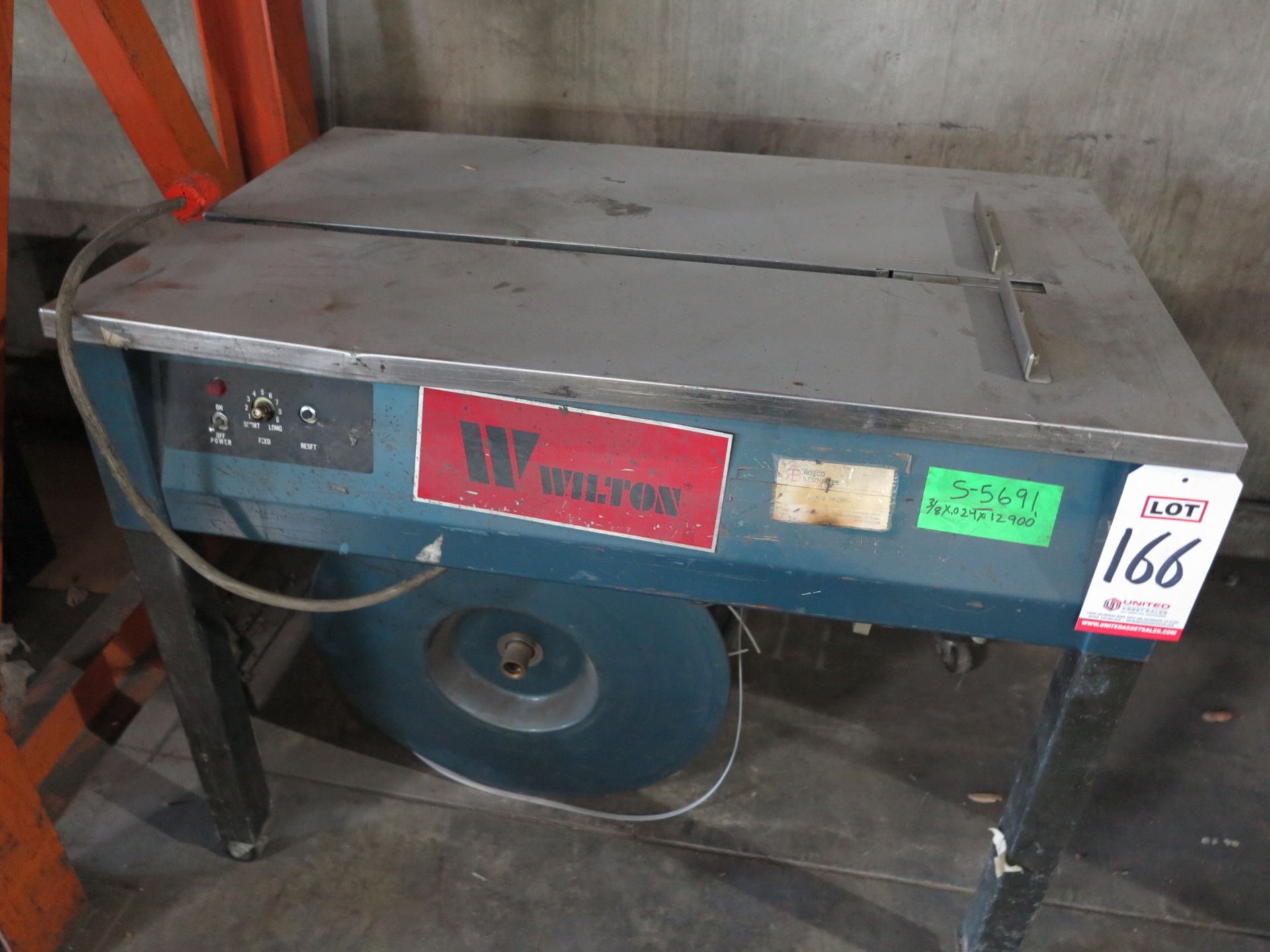 WILTON/STRAPACK AUTOMATIC STRAPPING MACHINE, MODEL S-660, S/N 26649109