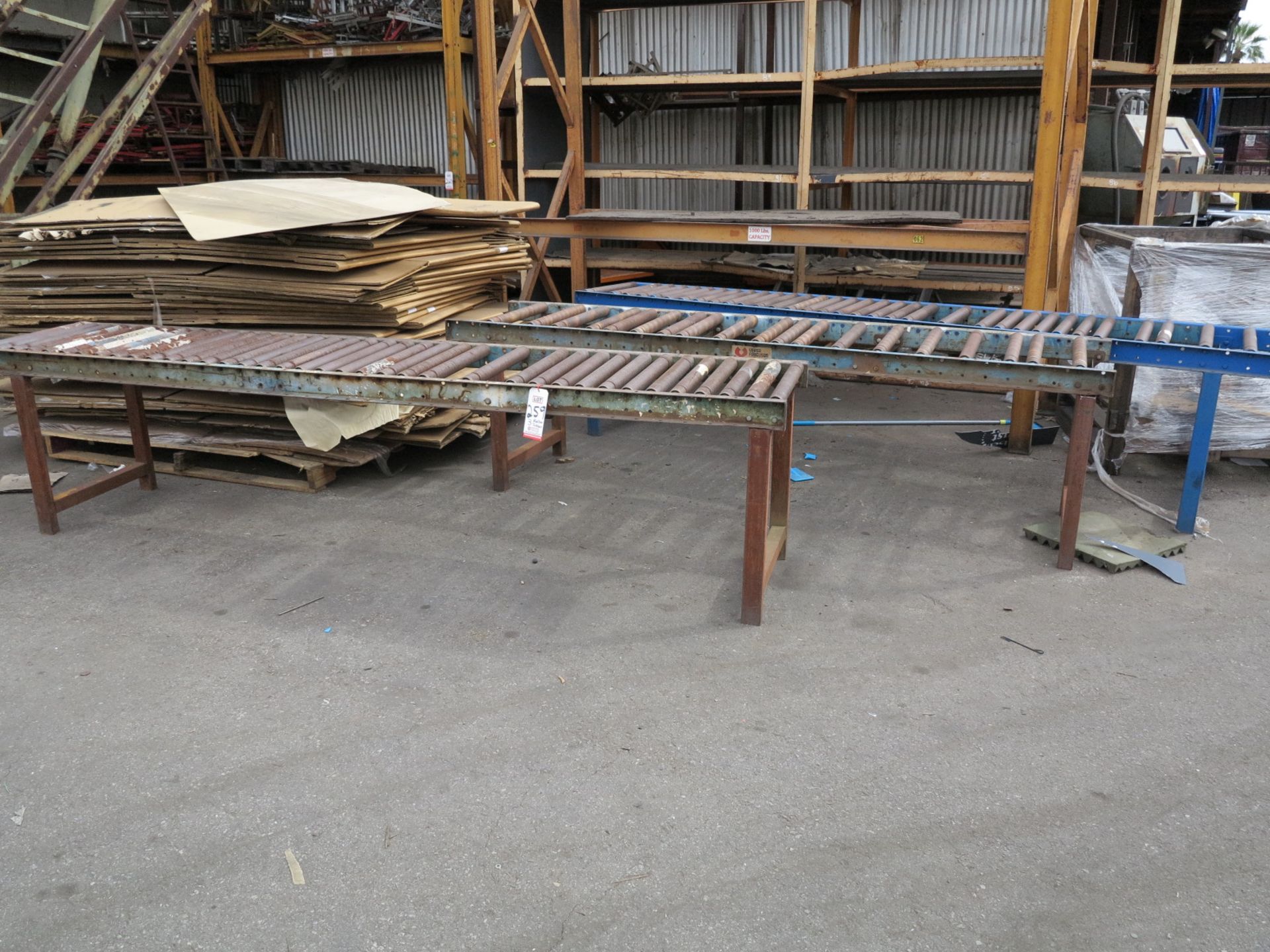 LOT - (3) SECTIONS OF 20" ROLLER CONVEYOR